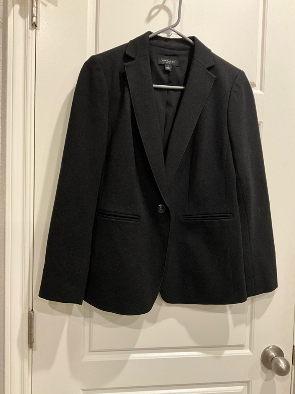 “Ann Taylor Black Blazer Fully Lined Career Jacket [Size] Classic”